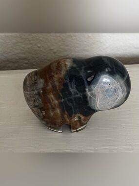 Hand Carved Bison figurine Marble Estate